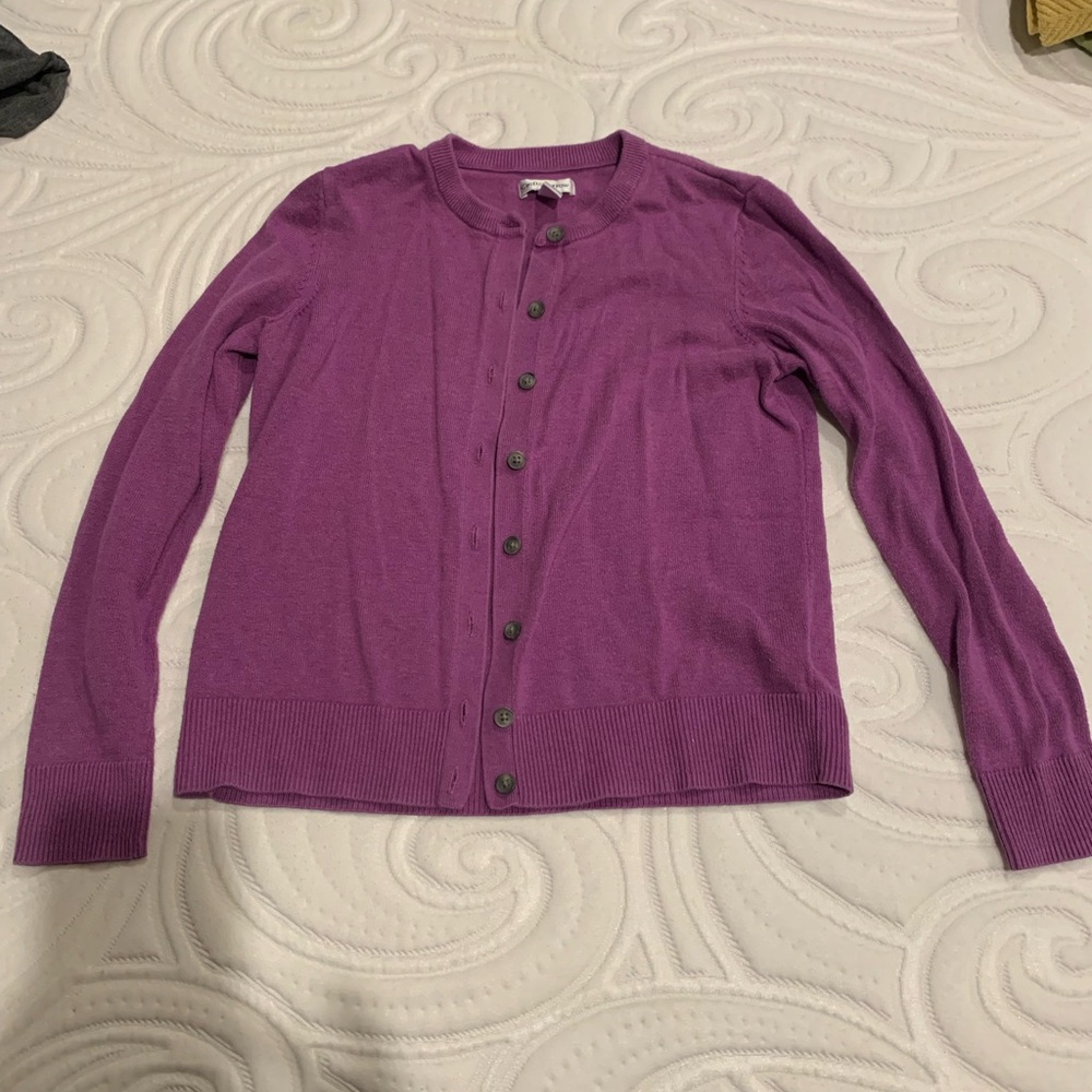 NWOT Croft & Barrow Lilac Lavender Cardigan Size Petite Small